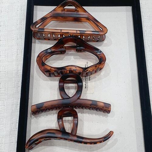 Amber leopard print high-end temperament tortoiseshell hair clip for women, bun hair clip, shark hair clip, hair accessory