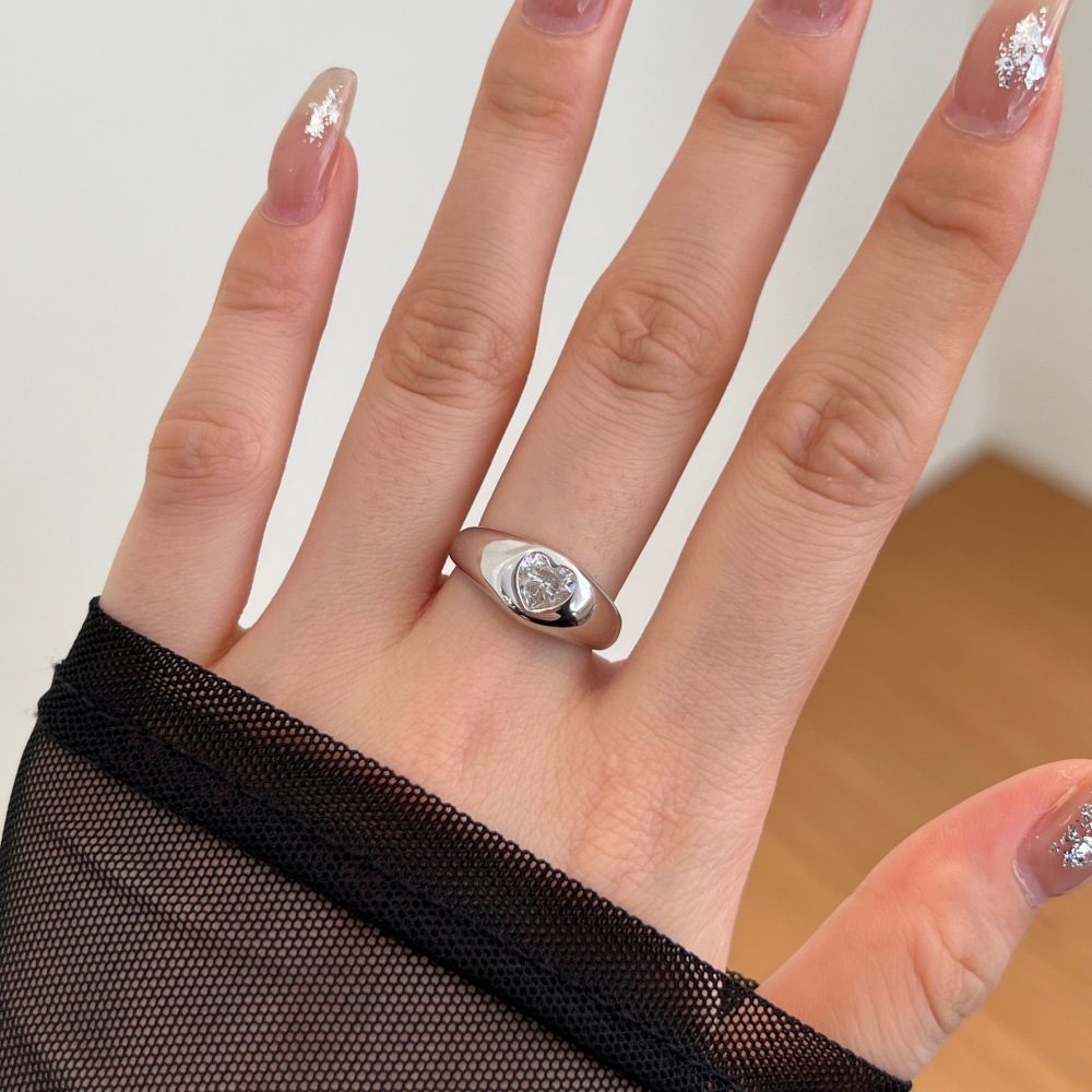 2g Weight Zircon Inlay Material Rings Classification 5, 9 Ring Size Holiday, Daily Occasion 925 Sterling Silver Material Geometric Pattern 2025 Spring and Summer Season Women's Gender Elegant, Simple Style Style 925 Sterling Silver Zircon Geometric Rings 925 Sterling Silver Rings 30