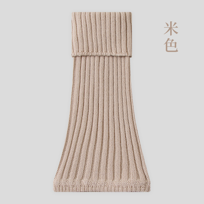 Calcetines de punto de lana de color puro, calcetines de pila, calcetines de pantorrilla japoneses, otoño e invierno, mangas de pierna jk, calcetines Haining simples y versátiles