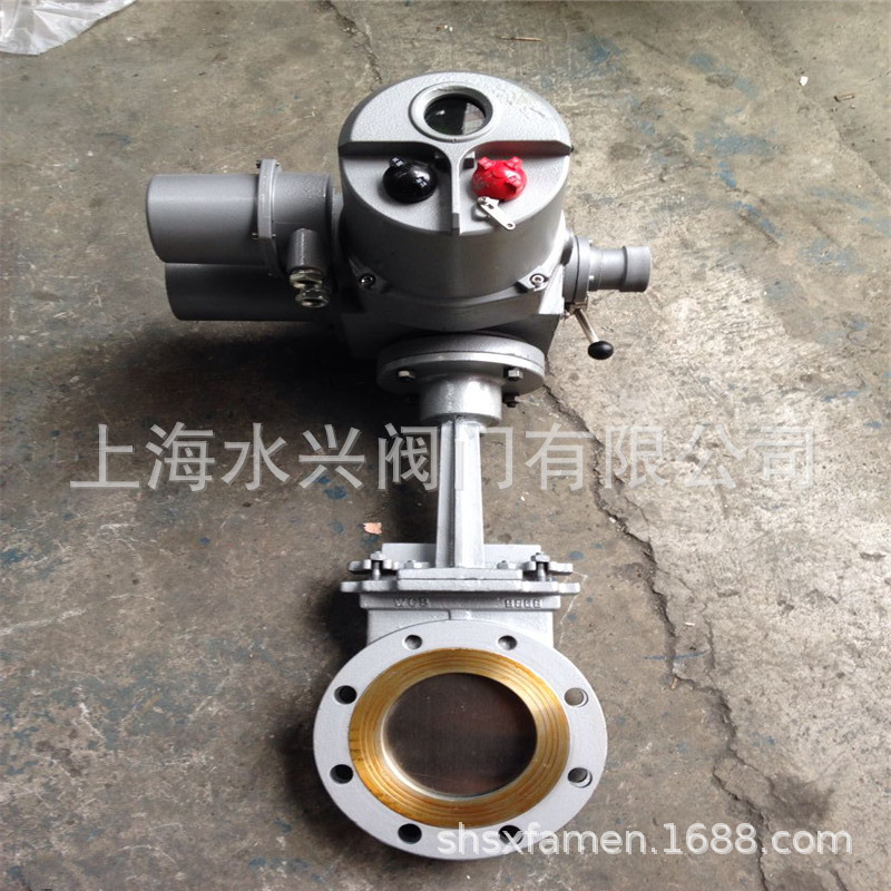 PZ973H-10C智能调节型电动刀型闸阀 电动浆液阀 硬密封耐磨