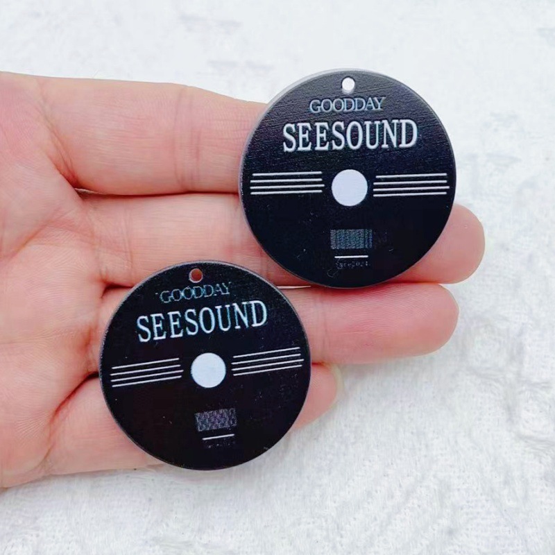 クロスボーダー热い贩売アクリルレトロテープレコード音楽ストラップDIYキーホルダー携帯チェーンネックレスアクセサリー|undefined