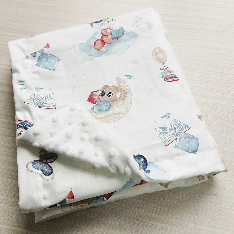 Manta de gorro de bebé de algodón de sarga de doble capa manta de bebé manta de gorro calmante para niños manta de colcha