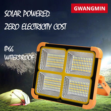 厂家直供大功率太阳能手提灯户外超亮充电投光灯庭院应急照明防水