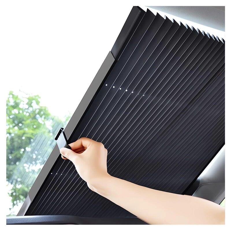 Car retractable sun-proof curtain sun-proof heat insulation car front shield oversized windshield sunshade