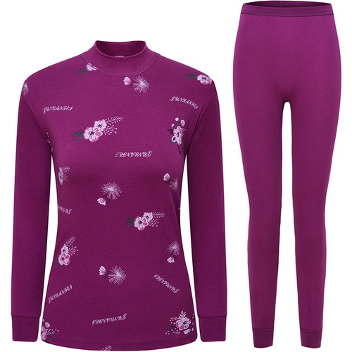 Elderly women's autumn clothes and autumn pants women's suits cotton sweaters women's pure cotton women's cotton middle-aged and elderly thermal underwear mother's style
