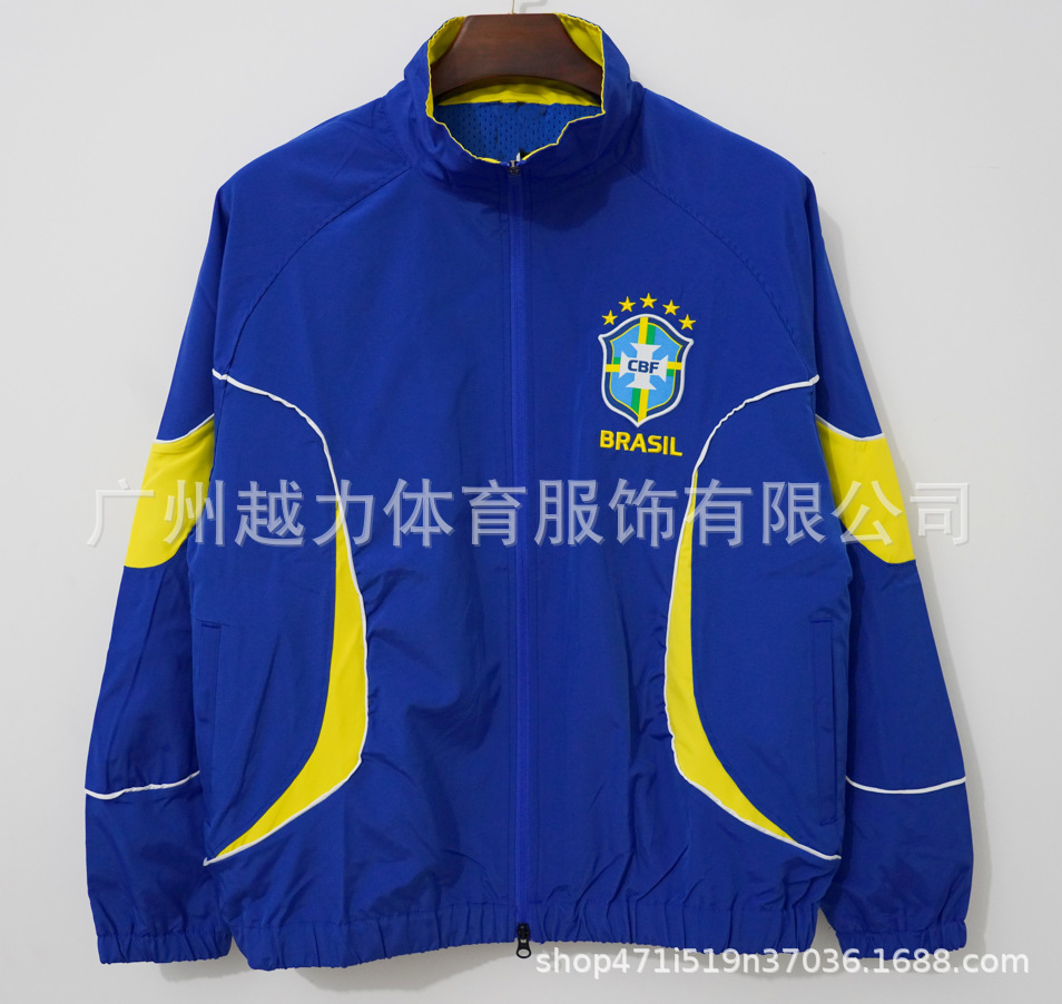 Chaqueta Bordada retro de manga larga y gruesa Manchester United Barcelona Inglaterra Brasil Real Madrid Liverpool image 35