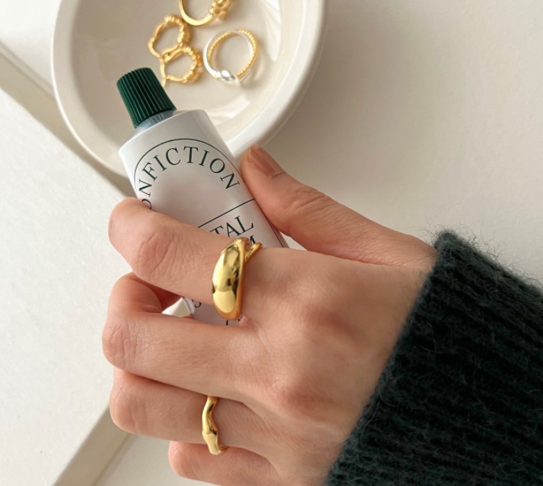 18K Gold Plated Plating Material 18K Gold Plated 925 Sterling Silver Solid Color Open Rings 925 Sterling Silver Rings