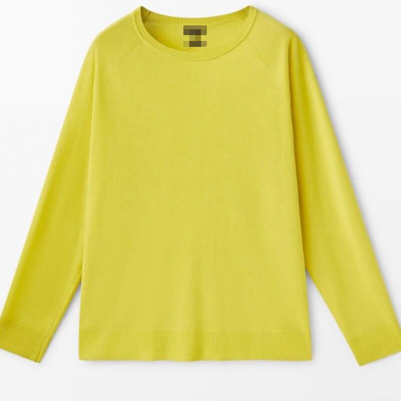 BM & MD & ZA early autumn new women's casual wide collar lazy loose comfortable sweater sweater orange yellow