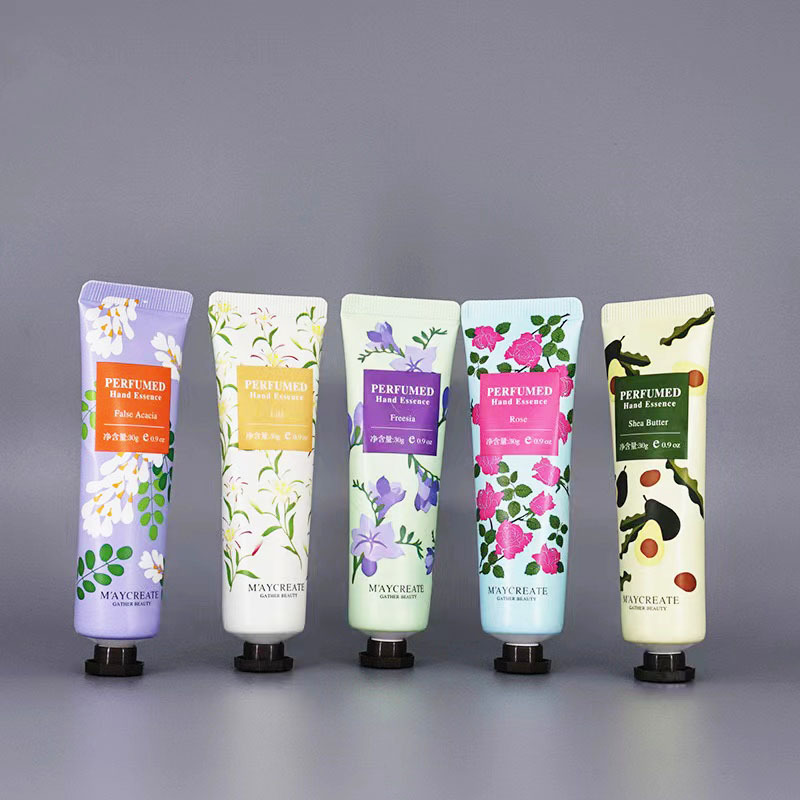 塑料铝塑管包装护手霜洗面奶直径25mm配八角盖旋盖工厂直供