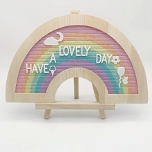 亚马逊彩虹毛毡留言板 rainbow felt letter board