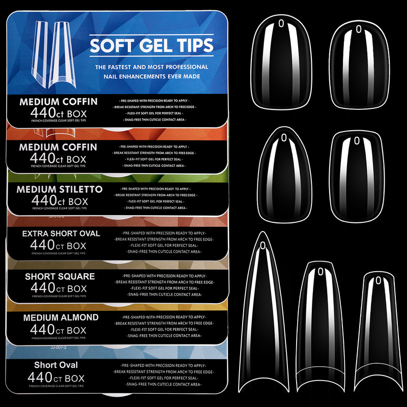 440 Pieces of Cross-Border Hot-Selling Nail Tips, Wearable Extensions, Seamless Transparent Thin High-Heeled Style Lightweight Fake Nails 440 Pieces of Cross-Border Hot-Selling Nail Tips, Wearable Extensions, Seamless Transparent Thin High-Heeled Style Lightweight Fake Nails