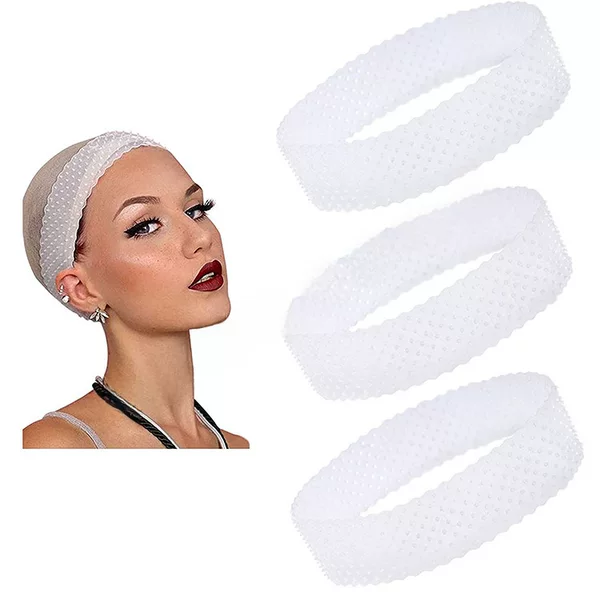 Cross-Border Sports Non-Slip Silicone Hairband for Fitness and Hairpiece Fixation, Specialized Sweat-Absorbing Headband and Hairband Headscarf