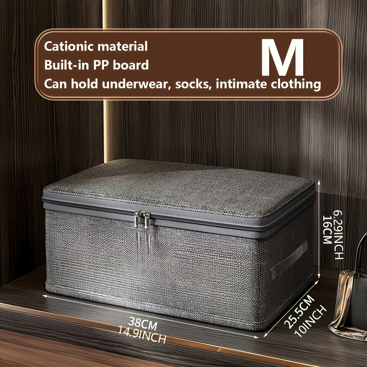 Foldable Storage Box, Capacious Multi-Size Organizer, Small–Super Large, Zipper & Optional Lock
