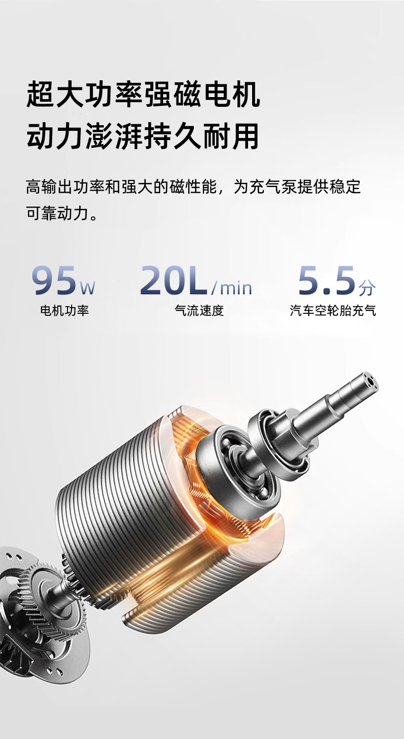 Cross-Border Popular Car Tire Inflator, Wireless Portable Electric Air Pump for Cars, Electric Vehicles, and Motorcycles