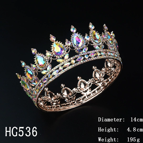 HG536_W model_Rose gold AB diamond AB glass