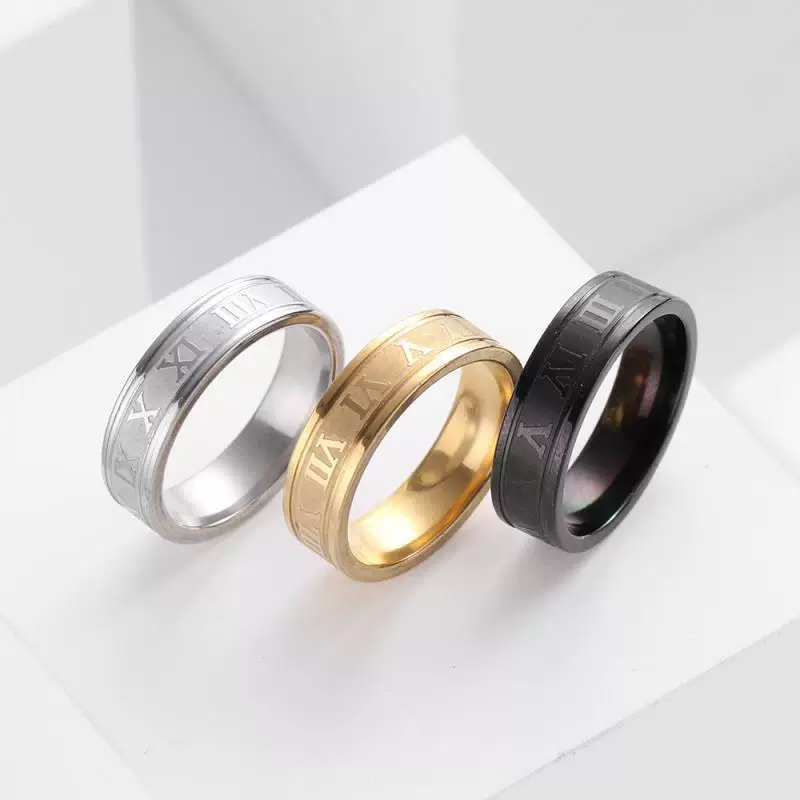 Ring stainless steel, small design jewelry, brand accessory, 6mm, does not fade, wholesale