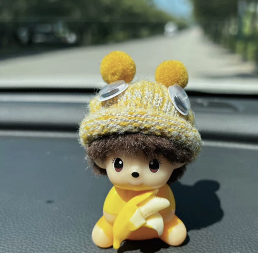 Adornos de coche accesorios de coche lindo creativo dibujos animados suministros de coche decoración femenina plástico belleza noche pensamiento