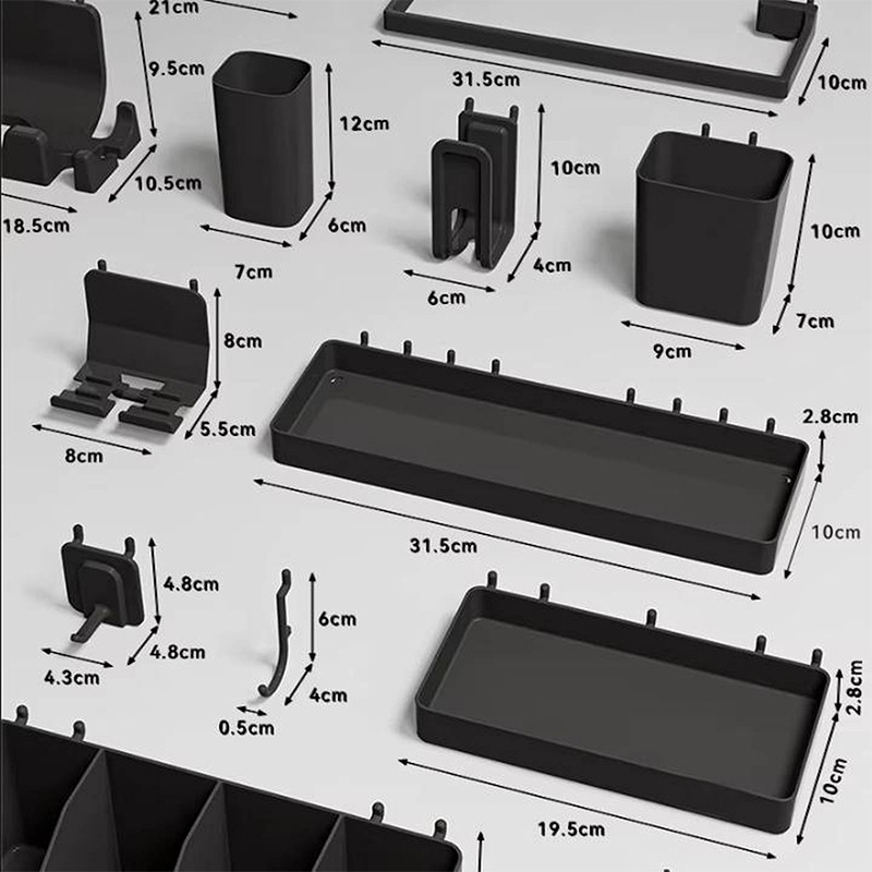 No-Drill Storage Desktop Pegboard Accessories 30mm Round Hole Hanging Basket Hook Storage Box Custom Display Rack No-Drill Storage Desktop Pegboard Accessories 30mm Round Hole Hanging Basket Hook Storage Box Custom Display Rack