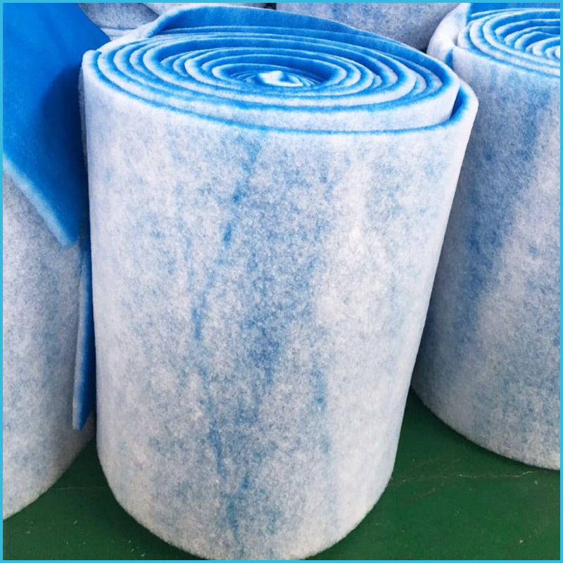 Filtro de aire al por mayor algodón G4 lavable azul y blanco efecto inicial algodón 10mm polvo G3 boca de aire algodón azul y blanco filtro Algodón