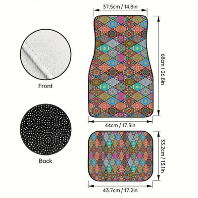 Temu Four-Piece Dust-Proof Car: Universal Foot Pad