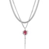 Xiaohongshu is the same rose necklace female INS niche temperament, high -level, sweet, cool dark system new tide to girls