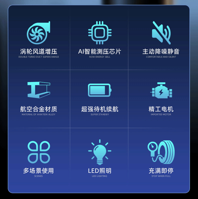 Car inflator new cross-border wireless inflator car tire inflator portable high-pressure electric inflator