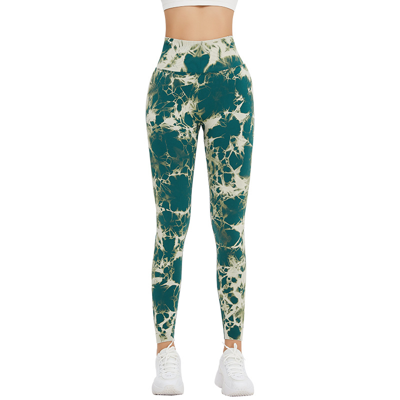 Ins europeo y americano pantalones de yoga teñidos sin costuras melocotón cadera sexy pantalones de levantamiento de cadera con aspecto de cadera pantalones de fitness deportivo de melocotón de secado rápido