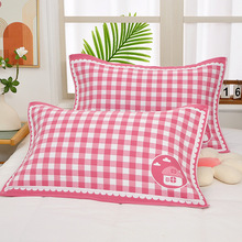 新款精梳棉加密枕巾批发透气吸汗家用枕头巾学生宿舍成人枕头盖巾