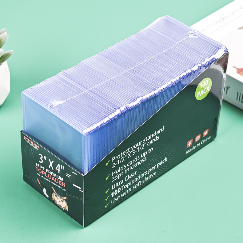 Transfronterizo 35pt duro titular de la tarjeta PVC transparente titular de la tarjeta de laminación B8 titular de la tarjeta pequeña tarjeta Goo titular de la tarjeta de juego aidou image 22