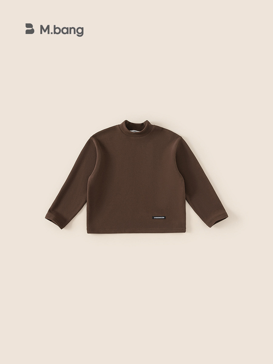 Ropa de invierno para niños, camiseta de fondo de cuello medio alto para niñas, camiseta caliente para niños, camiseta de etiqueta, camiseta interior