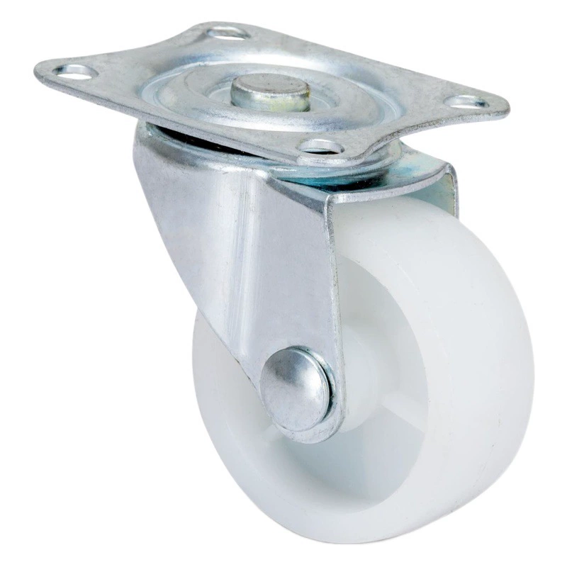 Легкие белые ролики для мебели из полипропилена, резьбовые стержни M6/M8, тормозные колеса, пластиковые ролики для стеллажей, маленькие колеса, универсальные колеса 1 дюйм