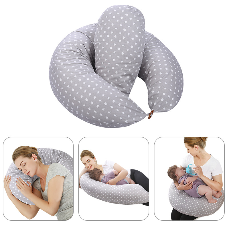Cross-Border Pregnancy Pillow, Waist Support Side Sleeping Pillow, Baby Seat Cushion, Infant Feeding Pillow, Removable and Washable Pillowcase