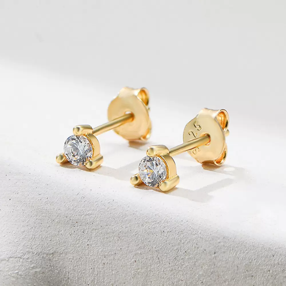 925纯银时尚简约基础款耳钉欧美跨境休闲百搭ins轻奢高级感耳饰品