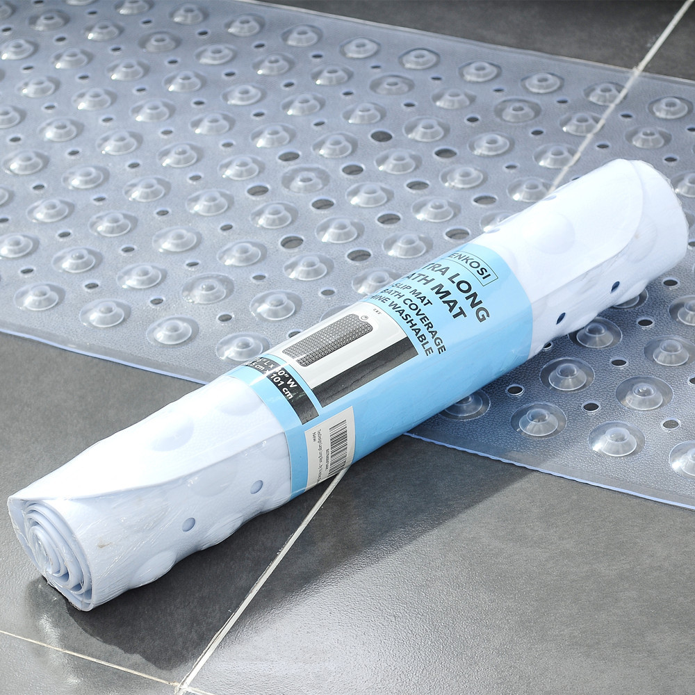 Startseite Badewannenmatte Badezimmer-Bodenmatte 100 × 40 cm verlängerte und verdickte wasserdichte Duschraum-Badezimmermatte_voghion.com