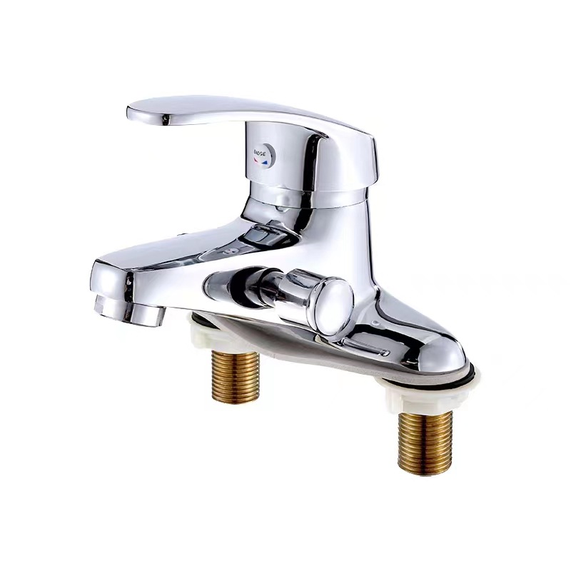 Cuenca del grifo lavabo del baño de cobre lado abierto de dos articulaciones dragón diadema champú boquilla de ducha caliente y fría grifo