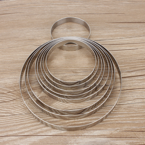 Round stainless steel ring electric pancake pan burrito ring tower ring rice cake baking mousse cake biscuit mold tart ring