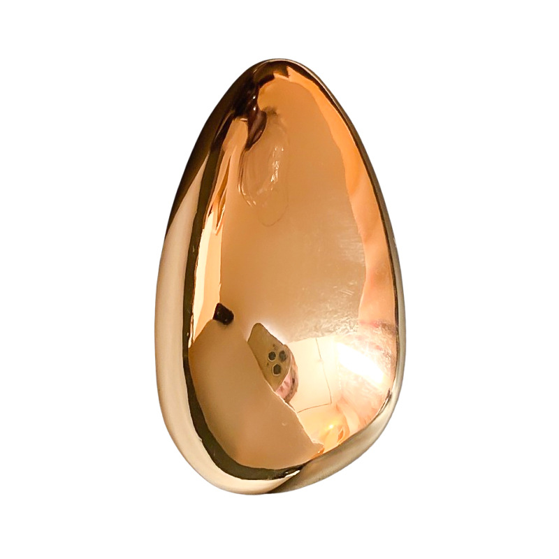 Broche de semillas de melón exagerado ovalado irregular transfronterizo, lujo ligero de nicho, alfileres de alta gama, accesorios de joyería simples de moda