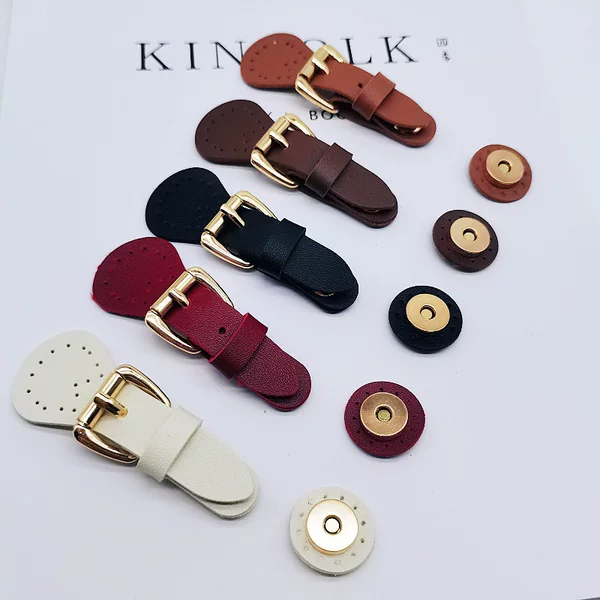 Metal Magnet Leather Buckle Snap Button DIY Bag Accessories Adjustable Leather Buckle Connection Buckle in stock