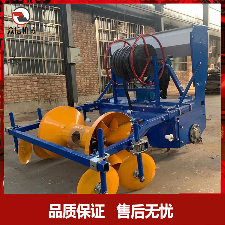 拖拉机带土豆红薯开沟旋耕起垄机 草莓起垄覆膜施肥滴灌一体机