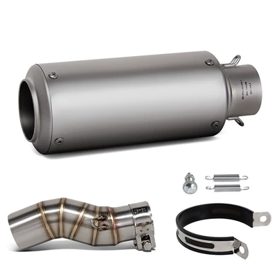Motorcycle exhaust pipe Steel Middle Section Sc Straight-Through - 450mt-mid-section-sc-silver-classic