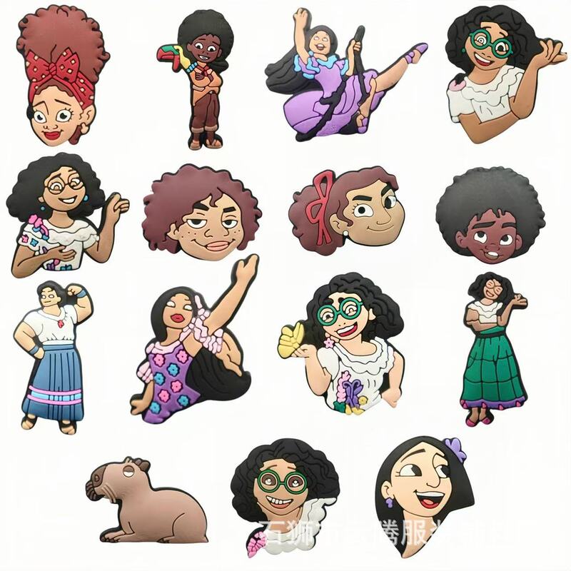 Encanto Magic Full House Series Cross-border New Cave Shoes Plastic Drop Shoes Flower Shoe Buckle Decorative Buckle