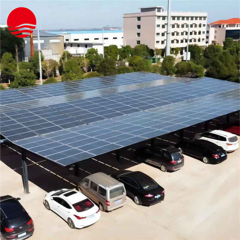 扬州厂家供应太阳能光伏发电车棚 并网系统热镀锌钢结构新能源车