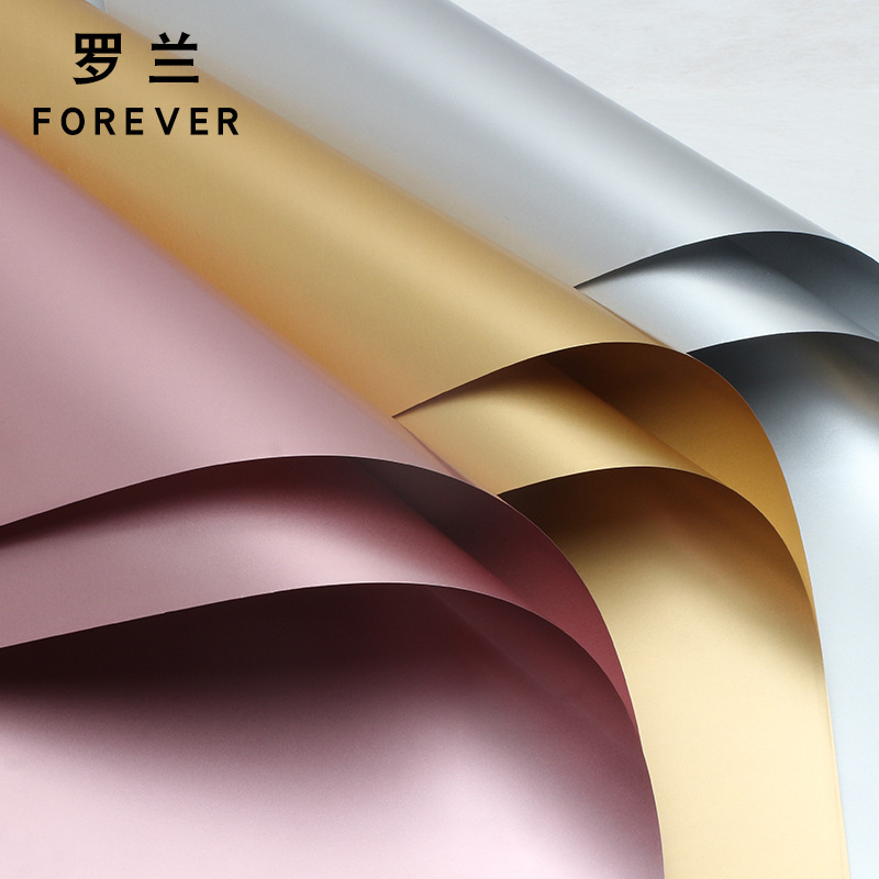 Roland double-sided gold-plated paper solid color Ouya paper flower wrapping paper flower shop floral bouquet flower wrapping material Roland double-sided gold-plated paper solid color Ouya paper flower wrapping paper flower shop floral bouquet flower wrapping material