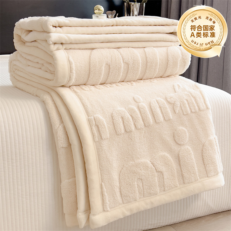 Mantras gruesas invierno mantas de coral siesta de oficina aire acondicionado sofá cubierta dormitorio pequeño edredón chal