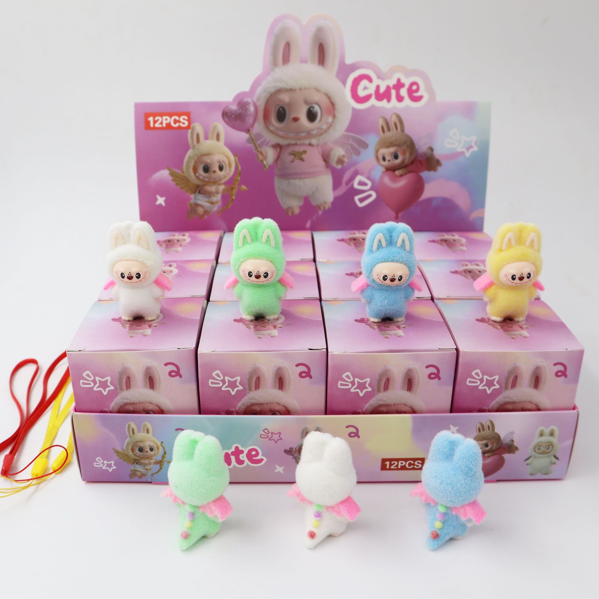 コーラ植毛ラブブラインドボックス小さな装飾品子供のおもちゃバブルマート屋台卸売トレンディなおもちゃ人形ブラインドバッグ