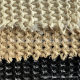 Factory direct PP straw knitted jacquard mesh soft thick bags shoes decorative cloth wholesale