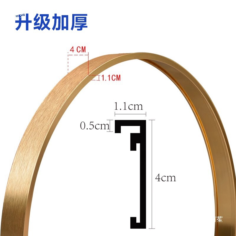 Aluminum Alloy Round Frame Hanging Painting Round Oil Painting Outer Frame Cross Stitch Round Frame Diamond Painting Framed Special-Shaped Frame Mirror Frame Style