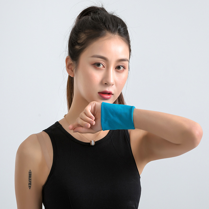 跨境货源冷感手腕健身运动运动定做蓝球护腕带订制logo工厂现货|ru