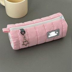 赤い本の爆発的な乳芙芙パン子犬の筆袋タオル刺繍かわいい高颜値大容量文房具収納袋