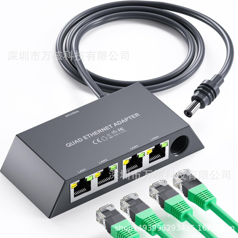 Cross-Border Four-In-One Gen3 Ethernet Gigabit Four-Port Adapter Rj45/Mini Ethernet Adap